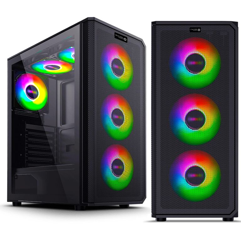 Case Gamer Fantech Argb 4 Fan Usb 3.0 Doble Ring Negro
