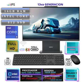LENOVO - ALL IN ONE IdeaCentre 27IRH9 27 FHD Core i5-13420H 16GB 512GB windows 11