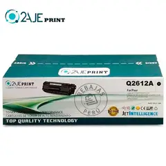 2AJE PRINT - Toner Q2612a Laser Jet 1010 1020 1022nw 3020mfp Cartucho 12a Negro