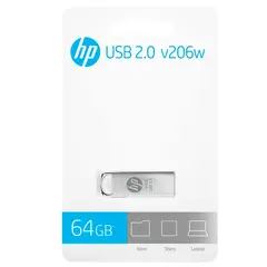 HP - Memoria USB V206W 64GB USB 2.0 Silver (HPFD206W-64)