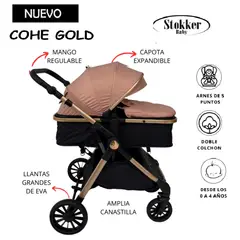 STOKKER BABY - COCHE MOISES GOLD MANGO REGULABLE
