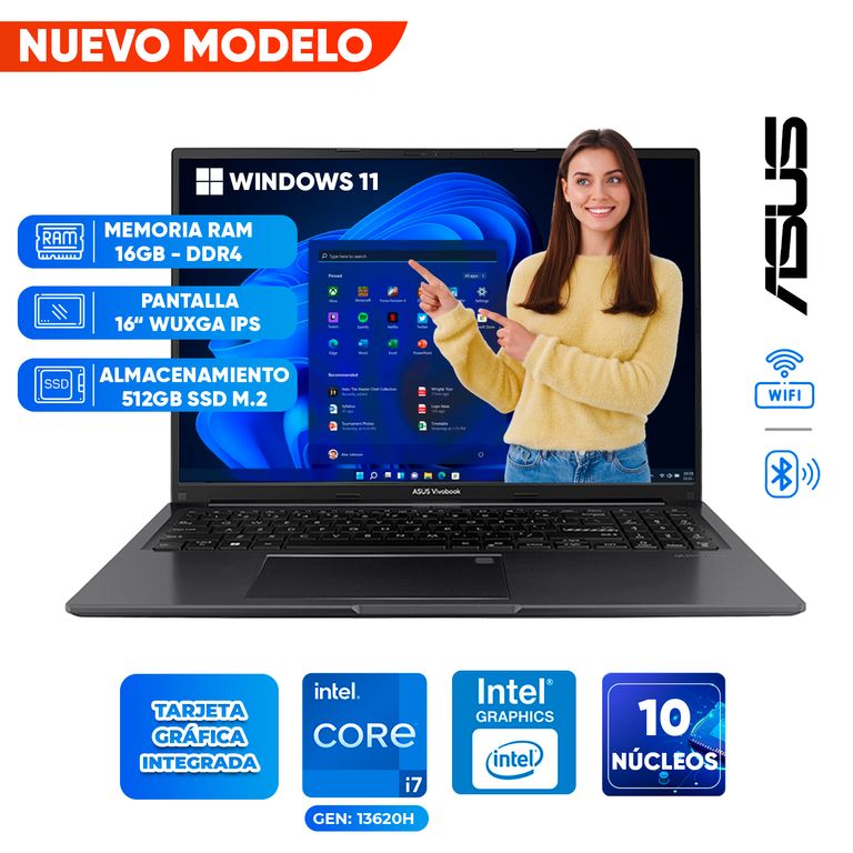 Laptop Vivobook 16, Core i7 13620H, 16GB DDR4, 512GB SSD, 16 WUXGA IPS