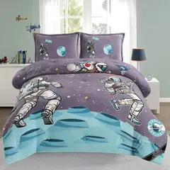 GENERICO - EDREDON NIÑOS HAIRIFON - ESTAMPADO ASTRONAUTA GRIS