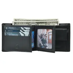 ARMUZ - Billetera Clásica de Cuero Vacuno con RFID 8866 Hombre