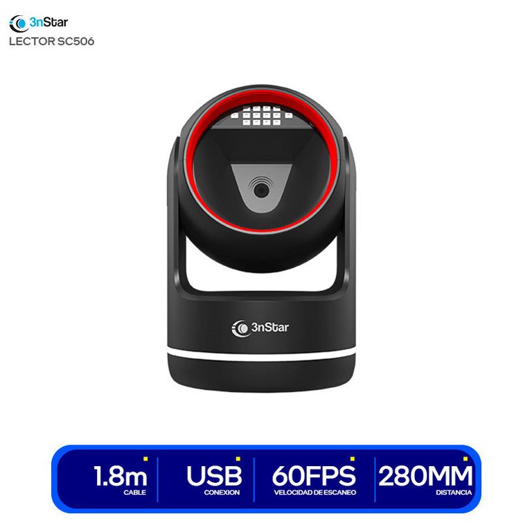 LECTOR DE CODIGO DE BARRA 2D1D USB OMNIDIRECCIONAL SC506