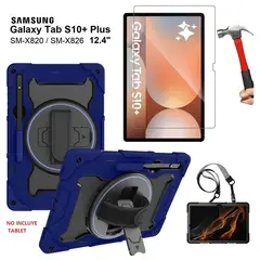 GENERICO - Case Armor + Mica de Vidrio para Samsung Tab S10 Plus 12.4 SM-X820 826