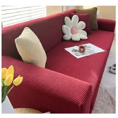 GENERICO - Set Fundas para muebles 3, 2, 1 - GUINDA / MODELO GALLETA