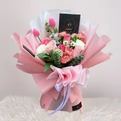 GENERICO - Ramo Martina - tulipanes y rosas - Ramo de flores