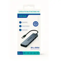 SEISA - Adaptador Usb Hub Con Puertos Usb 3.0 SD Y TF