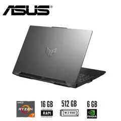 ASUS - Notebook TUF Gaming A16 FA607NUG-RL117 16" Ryzen 7 7445HS 16GB 512GB RTX 4050 6GB FreeDOS