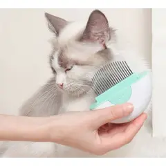 GENERICO - CEPILLO DESLANADOR GATOS 2 EN 1 - PELO CORTO ROSA