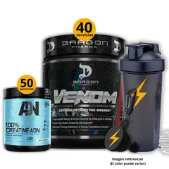 UNIVERSE NUTRITION - Preentreno Venom Dragon pharma + Creatina ADN de 250gr + regalos