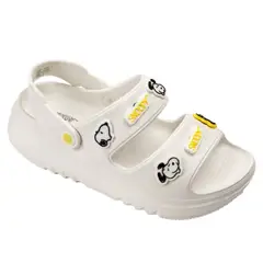 SNOOPY - Sandalias Mujer Plataforma Blanco