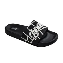 MARVEL - Sandalias Hombre Playeras Avengers Negro