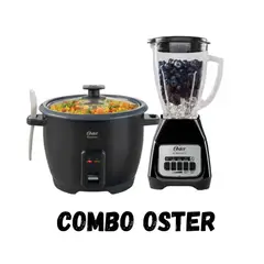 OSTER - Combo Licuadora BLSTKAG-PBP y Olla Arrocera CKSTRCB100FBLK