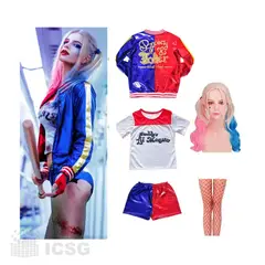 GENERICO - Disfraz Completo Harley con peluca y Accesorio Talla S