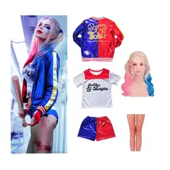 GENERICO - Disfraz Completo Harley con peluca y Accesorio Talla L