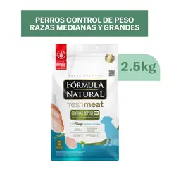 AGROVET - COMIDA DE PERRO GRANDE FORMULA NATURAL CONTROL DEPESO 2.5 KG