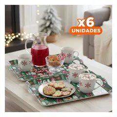RYBIU IMPORT - Pack6 Articulo de Navidad Verde 255x37cm Y+Regalo Stickers