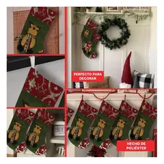 RYBIU IMPORT - Bota Navideña para Decoracion de 39cm de Reno Verde