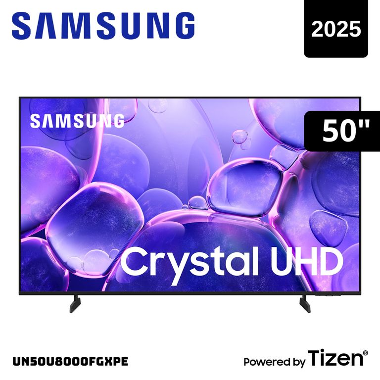 TELEVISOR 50 SMART TV TIZEN OS 4K CRYSTAL UHD LED 2025 - UN50U8000FGXPE