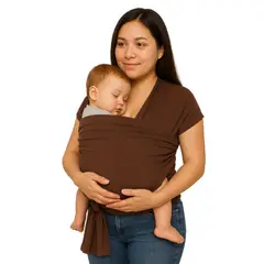 GENERICO - FULAR PARA BEBÉ CON BOLSILLO COLOR CAFÉ