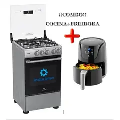 INDURAMA - COCINA A GAS 4 QUEMADORES FONTANA+ FREIDORA OSTER 1.8L