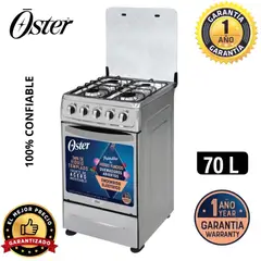 OSTER - Cocina a Gas 4 Hornillas OS PGSC20G4HTSS Plateado