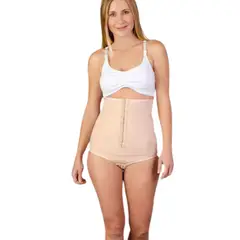 GENERICO - Faja post parto natural y cesárea con tirantes beige XL