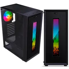 ENKORE - Case Gamer Bismark Enc 5008 3 Fan Argb Vidrio Templado - Negro