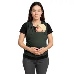 GENERICO - FULAR PARA BEBÉ CON BOLSILLO COLOR VERDE OSCURO