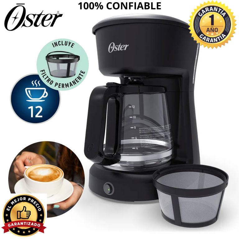 Cafetera 12 Tazas con Filtro permanente BVSTDCS12B Negro