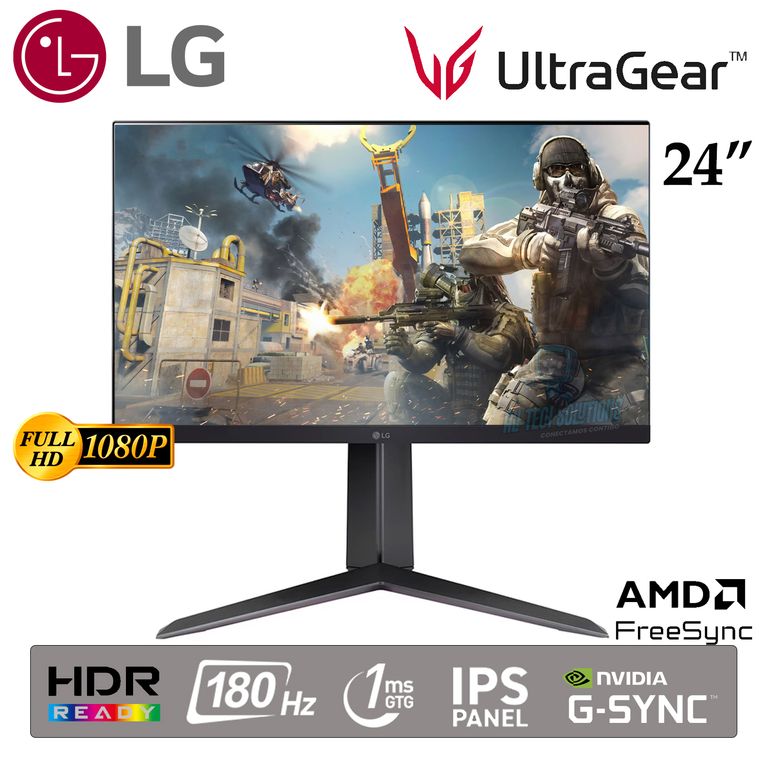 MONITOR GAMER UltraGear™ FHD IPS 238 180Hz 1Ms HDMI NEGRO