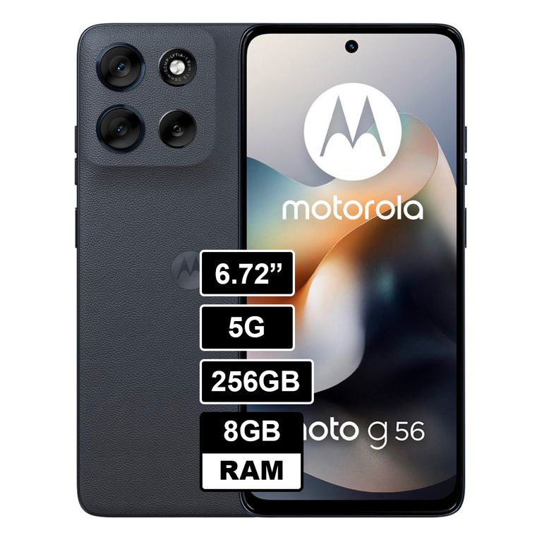 Celular G56 5G 8GB RAM 256GB cámara principal 50MP + 8MP frontal 32MP Negro