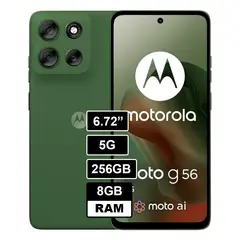 MOTOROLA - Celular G56 5G 8GB RAM 256GB cámara principal 50MP + 8MP frontal 32MP Verde