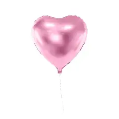 GENERICO - 1 Globo Corazón Rosado con Helio - Globo con helio
