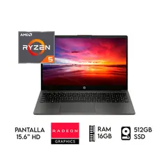 HP - LAPTOP 255 G10 RYZEN 5-7520U RAM 16GB SSD 512GB PANTALLA 15.6 "