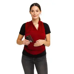 GENERICO - FULAR PARA BEBÉ CON BOLSILLO COLOR ROJO