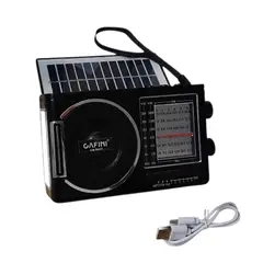 CAFINI - Radio Portatil Con Panel Solar Usb Linterna Bluetooth R41T