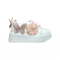 GENERICO - Zapato casual blanco Mariposa para niña