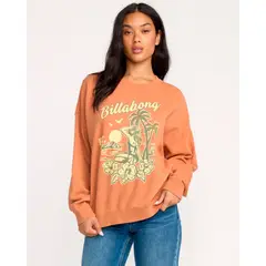 BILLABONG - Polera de Mujer Echo Crew Naranja
