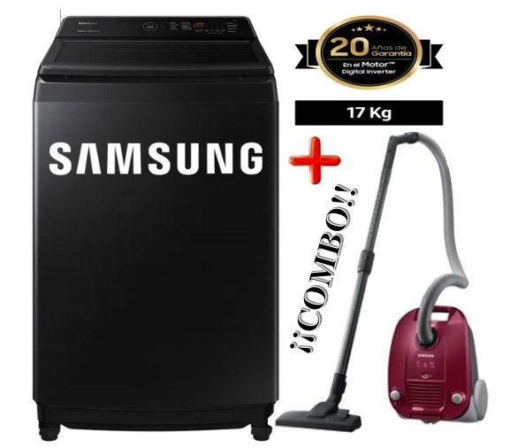 Lavadora Carga Superior 17Kg WA17CG6441BVPE+ASPIRADORA