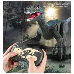 GENERICO - Juguete Interactivo Dinosaurio Velociraptor RC Realista con Control Remoto para Niños