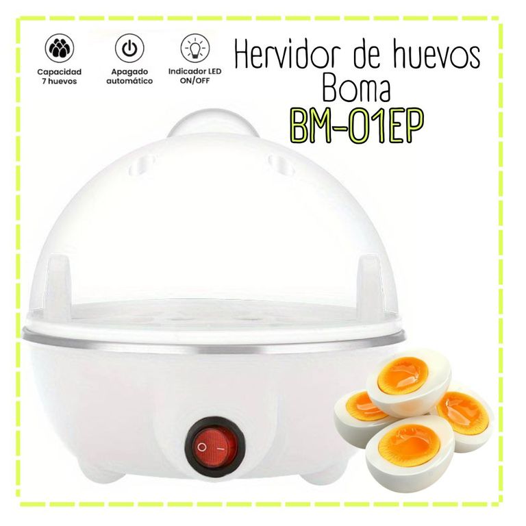 Hervidor de Huevos al Vapor Blanco BM-01EP