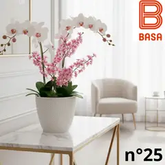 BASA - MACETA TEJIDA PETUNIA NRO 25 Blanco -