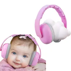GENERICO - Audífonos Antiruido Orejeras para Bebés 3-24 meses Reducción de Ruido 26dB Rosa Gris - ONH