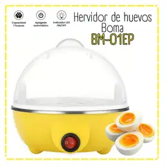 GENERICO - Hervidor de Huevos al Vapor Amarillo BM-01EP