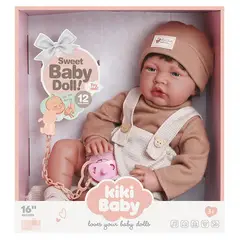 PEQUEÑAS TRAVESURAS - Muñeca Tipo Reborn Kiki Baby con Pelo de 40 cm +12 Sonidos