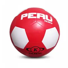 START FG - Pelota de Fútbol de Perú Roja N°5 Balón Deportivo Oficial para Entrenamiento y Juego