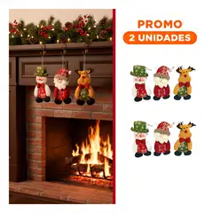 GENERICO - Pack2 Adornos para Colgar en Muros y Puertas de Rojo y Verde